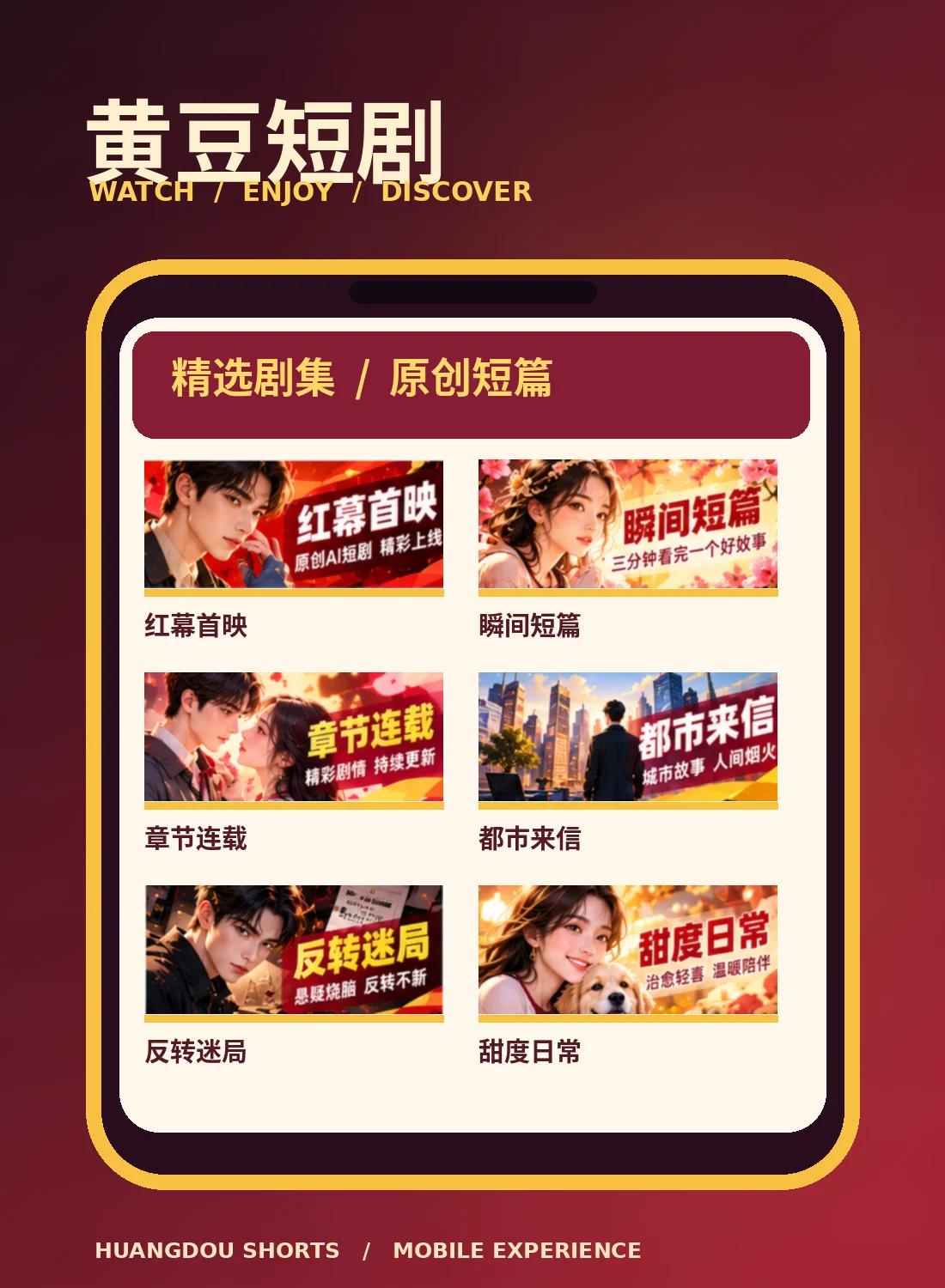 黄豆短剧移动浏览视觉